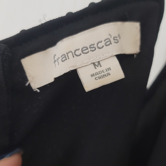 Y2K DAZZLING! Francesca's Black Sequin Shorts Romper w/Skirt overlay - Picture 5 of 5